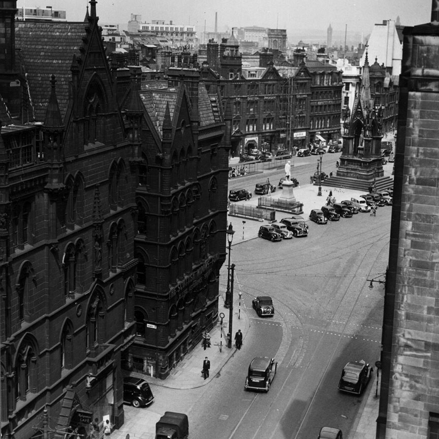 Albert Square from central Library roof 1938